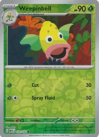 151 Set Weepinbell #70/165 reverse holo